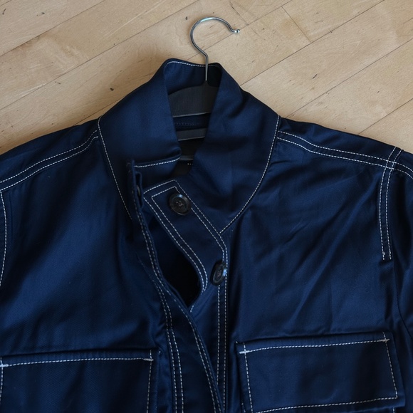 Banana Republic Navy Twill Crop Jacket, L,  GP1514 - Picture 5 of 6